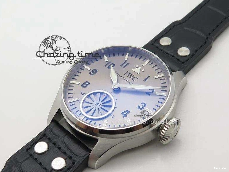 MIROTIME 0312 Compact Big Pilot “Markus Buhler” IW5003 Turbine V6F Best Edition Grey Dial On Leather Strap A 7314